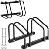 Daromigo Portabici per 2 biciclette, montaggio a pavimento o a parete, supporto multiplo con distanza di 30 cm, per pneumatici di larghezza 35-55 mm, supporto per bicicletta, supporto per bicicletta,