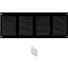 TURVENT Griglia di Ventilazione 400x150 mm in Metallo Nero con Rete Antinsetti - Griglia Aerazione per Parete e Soffitto - Copertura per Ventilazione e Sistemi di Estrazione Aria HVAC