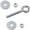 AERZETIX Kit di 12 viti ad occhiello M4x40 mm / 24 dadi M4 / 24 rondelle piatte/acciaio zincato/spessore massimo del supporto 30 mm
