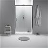 Auria Porta Doccia Nicchia Scorrevole 160 x 190 cm - Vetro Temperato 6 mm, Trasparente, Profilo Cromato, Chiusura Magnetica e Sistema Antigoccia - Facile da Installare e Pulire