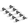 PATIKIL 1,1/6mm Rigido Tubo Fascetta Morsetto 12pz 304 Inox Acciaio Due Fori U-forma Tubo Clip Fermatubo Supporto per Fissaggio Tubi