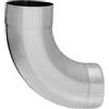 ZAMBELLI Gomito pluviale 85 gradi, monopezzo 80mm Argento | zincato, aggraffato monopezzo, curva tubo elevata protezione anticorrosione, montaggio facile senza saldatura
