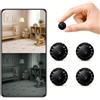 XUEVORIY 2026 Nuova Telecamera Spia Mini WiFi , Videocamera Sorveglianza 1080P HD con Visione Notturna, Rilevamento Movimento e Visualizzazione Remota via App per Casa, Bambini X/Y (Piano Black, 4 PCS Micro)