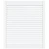 vidaXL Kastdeur met lamellen 69x59,4 cm massief grenenhout wit