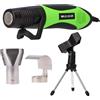 WAXACAR Mini pistola termica, impostazioni di temperatura regolabili, 450 W, 280/450 °C, kit pistola ad aria calda con 2 ugelli, staffa di supporto e borsa degli attrezzi per fai da te, sverniciatura