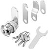 YOUTU® Drawer - Lucchetto per cassetta delle lettere, 4 chiavi, serratura per mobili, serratura, serratura a leva, in acciaio inox pressofuso, viene fornito con 4 diverse piastre di blocco (16 mm)