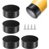 M METERXITY 4-Pack Tappi Terminali Per Corrimano, Diametro Interno 1.97 Pollici/50mm Tappi Terminali Tondi In Acciaio Inox Per Mobili/Scale, Copertura Terminale Per Tubo Ringhiera [Nero]