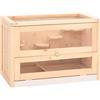 vidaXL Gabbia per Criceti 60x35,5x42 cm in Legno Massello di Abete