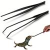 HOTMNTY Pinzette per Acquario, 27cm Pinze per l'Alimentazione dei Rettili, Pinzette Dritte e Curve Lunghe, Pinze a Punta in Acciaio Inox Strumenti per Acquario Terrario Aquascape Piante Acquatiche Ragni