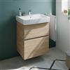 Geberit Renova Plan lavabo, evineo ineo5 evo mobile La: 60 cm, 2 scomparti estraibili, con maniglia incassata,, 501636001+BE0985OA, Renova Plan [Mobili da Bagno > Mobili con Lavabo Integrato]