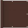vidaXL Paravento da Balcone Tenda Schermo Protezione UV Sole Pioggia Frangivento Parasole Impermeabile Marrone 90x500 cm in Tessuto Oxford