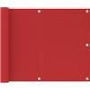 vidaXL Balkonscherm 75x500 cm HDPE rood