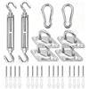 Gyiocill Kit Hardware per Vela Ombreggiante, M5 Kit Di Fissaggio per Tenda Da Sole, Accessori Di Fissaggio per Vela Parasole, Adatto per L'installazione Di Vele Ombreggianti Triangolari, 40 Pezzi