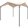vidaXL Gazebo Padiglione Tenda Tettoia 4x4 m in Acciaio Beige