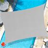 JIUJIUYI Tenda A Vela 2.5x5m Rettangolare Vela Ombreggiante 185gsm HDPE Traspirante Protezione Raggi UV 95% per Esterno Giardino terrazza, Grigio