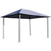 QUICK STAR Quick-Star - Tetto di Ricambio per Gazebo Paris, 3 x 4 m, Colore: Grigio Platino