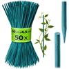 KADAX Bastoncini di bambù 50 cm x 4,5 mm, set da 50 pezzi, bastoncini di legno per piantine, bastoncini di fiori, traliccio per piante, tralicci (verde)