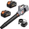 Outsunny Soffiatore a Batteria 36V, Soffiatore Foglie con 2 Batteria 4Ah