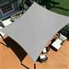 Shade&Beyond Tenda da sole 4x5m rettangolare Impermeabile, protezione UV al 95% PES poliestere incluse corde di fissaggio per giardino, terrazza, balcone, Grigio chiaro