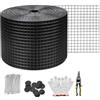 Hanured Kit di Rete per Uccelli a Pannello Solare 20cm x 30m,Kit Anti-Uccelli 100 Fascette in Acciaio Inox Rivestimento in PVC, per Evitare Che i piccioni nidificino sotto Il Tetto con Guanti