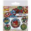 ‎AMBROSIANA Pyramid International Marvel Retro Spider-Man Badge, Multi-Colour, 4 x 25 mm & 1