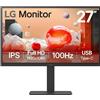 LG 27BA750-B Monitor PC 68,6 cm (27") 1920 x 1080 Pixel Full HD LCD Nero