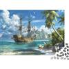 RMMERPCVREFE Nave dei Pirati Puzzle 1000 Pezzi Carta Adulti Spiaggia Tropicale Gioco di Puzzle 1000 Pezzi Famiglia Relax 70x50cm/1000pcs
