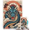 AITEXI Puzzle da 1000 pezzi per adolescenti Drago giapponese d'epoca Giocattolo educativo antistress perché è ideale come regalo per tutta la famiglia 75x50cm