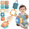 Afufu Busy Boards Giocattoli Montessori per 1 2 3 Anni, Busy Activity Cube Giochi Educativi Sensoriale, Giochi Bambini Regalo Compleanno Bambino Bambina