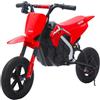 TCARAIWEN Dirt Bike Elettrica per Bambini, Moto Elettrica 24V per Bambini dai 6 Anni in Su, Pneumatici Off-Road e Ammortizzatore con Freno a Tamburo, Giocattolo Cavalcabile fino a 18 km/h (rosso)