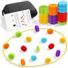 MplehDa Gioco magnetico da tavolo, scacchiera magnetica, gioco da tavolo con effetto magnetico, scacchi da combattimento, gioco da tavolo magnetico in pietra, portatile, per riunioni di famiglia