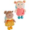 HABA Lore & Holly - Bambola di stoffa unisex, confezione doppia, misura 19 cm
