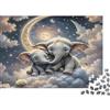 5M3D7C8V Elefante Cucciolo Sognante Nuvola Notte Cielo Puzzle 1000 Pezzi per Adulti Gioco di Puzzle 1000 Pezzi Carta Relax Concentrazione Interazione Regalo Decorazione 38x26cm/1000pcs