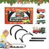 Zuasdvnk Set trenino elettrico per bambini con strade, divertenti treni giocattolo natalizi, decorazione gioco elettrico festivo per attività, riunioni, casa, libero, bambini, ragazze e feste