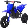 TCARAIWEN Dirt Bike Elettrica per Bambini, Moto Elettrica 24V per Bambini dai 6 Anni in Su, Pneumatici Off-Road e Ammortizzatore con Freno a Tamburo, Giocattolo Cavalcabile fino a 18 km/h (blu)