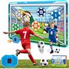 MOMUSE Tappeto Gioco da Calcio, Giocattolo Calcio Punteggio Elettronico | 2 Giocatori, 2 Modalità, Regalo Compleanno Ragazzi 3-10, Interno ed Esterno, Porta in Tessuto e 2 Palloni
