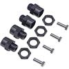 KEEDA Ruota Hex Hub 12mm Turn to 17mm Extension Conversion Adapter per 1/10 RC Model Car e Upgrade 1/8 Pneumatici Upgrade Parts (nero)