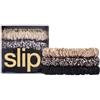 Slip Pure Silk Hair Scrunchies - black / caramel / leopard Elastico per capelli 3 pz.