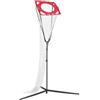 Ronyme Rete da Allenamento Pallavolo Rete Bersaglio Attrezzatura Supporto Telaio Resistente Regolabile 204-330 Cm con Quadrato Superiore Angolo Variabile Tre, Rosso