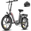 Fafrees Bicicletta Elettrica F20+, Bici Elettrica Pieghevole Da 20 Pollici Per Adulti, Batteria Da 20 Ah, Mountain Bike Elettrica Da 250 W, 7-Velocità, Autonomia 80 KM (Grigio)