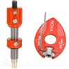PYMUST Set Completo Appoggiafreccia Magnetico e Ammortizzatore per Arco Ricurvo, Colore Abbinato, Universale per Mancini e Destrorsi, con Kit di Montaggio (Arancione)