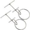 Jorzer Bitte per pontili in Acciaio Inossidabile, Bitte per pontili Rapide con O Ring Accessori per Barche mobili per parafanghi Paraurti Linea di ormeggio 2 Pezzi
