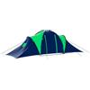 GFMGUEMV Grande tenda familiare impermeabile con 3 camere per un massimo di 9 persone, tenda da campeggio con tenda da sole e 2 aste, materiale interno traspirante e zanzariera, pellicola per il pavimento in
