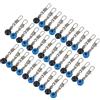 KICHOUSE Connettore Space Bean per Pesca 100 Pezzi Acciaio Inox Blu | Uso in Acqua Veloce e Profonda, Anti-corrosione, Riduce la Torsione della Lenza