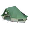 GFMGUEMV Tenda per famiglie, grande, verde, 466 x 310 x 240 cm, in taffetà resistente con tetto robusto e cerniera sicura, con porta elettrica e ganci per l'ordine, ideale per il giardino