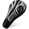MFMEXUL Coprisella Bici Cuscino Sella Bicicletta Rivestimento Sella Copertura Sella Imbottita in Gel Spesso Assorbente Urti con Retro Allato Antiscivolo con, Black Gray