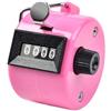 MeevrgR Contatore meccanico in plastica per contatore di flusso, contatore manuale con manopola di ripristino, giallo, 5,5 x 4,9 x 3,3 cm (rosa)