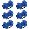 NUSITOU Cappucci per Pali Trampolino 6 Pezzi in Plastica Blu | Connessione e Fissaggio Rete, Ricambio Resistente All'usura, Formato Professionale