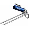 harayaa Portacanna da Pesca Supporto Portacanne Supporto a Terra Reggicanna con Pedale per Inserimento Nel Terreno Lega di Magnesio Alluminio Apertura 23mm , Blu Diamante , Standard