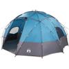 GFMGUEMV Tenda a cupola blu, 475 x 475 x 235 cm, in taffetà, antivento, per famiglie, con due porte, otto tiranti e 22 picchetti, con porta elettrica e ganci per appendere, colore: blu